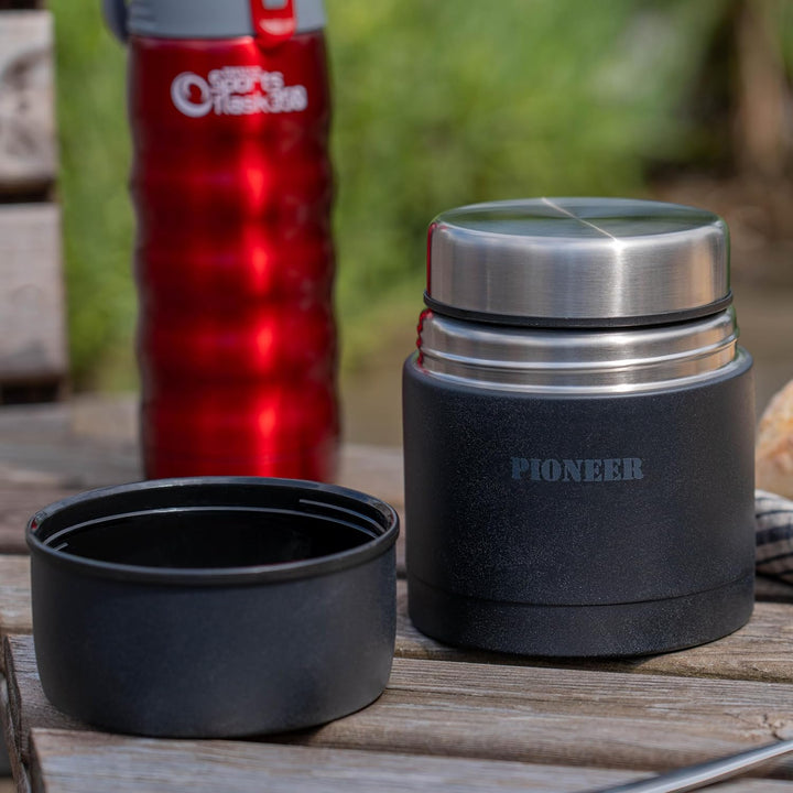 Pioneer Flasche mit Vakuumisolierung, auslaufsichere Flasche für Suppen und andere Lebensmittel, ede