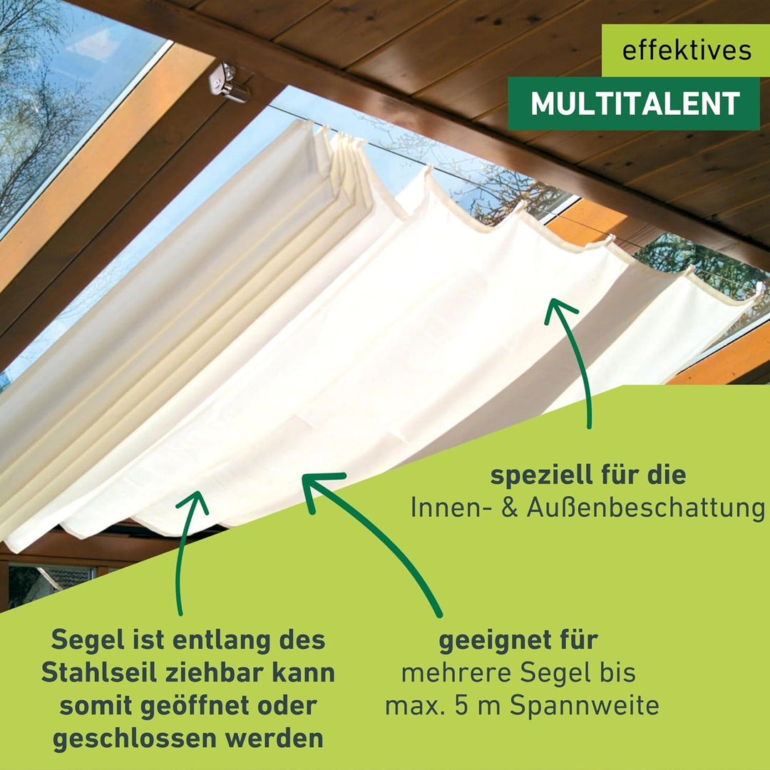 Windhager Montageset InoxLine aus Edelstahl für Sonnensegel, Seilspannmarkiesen Zubehör, Montageset