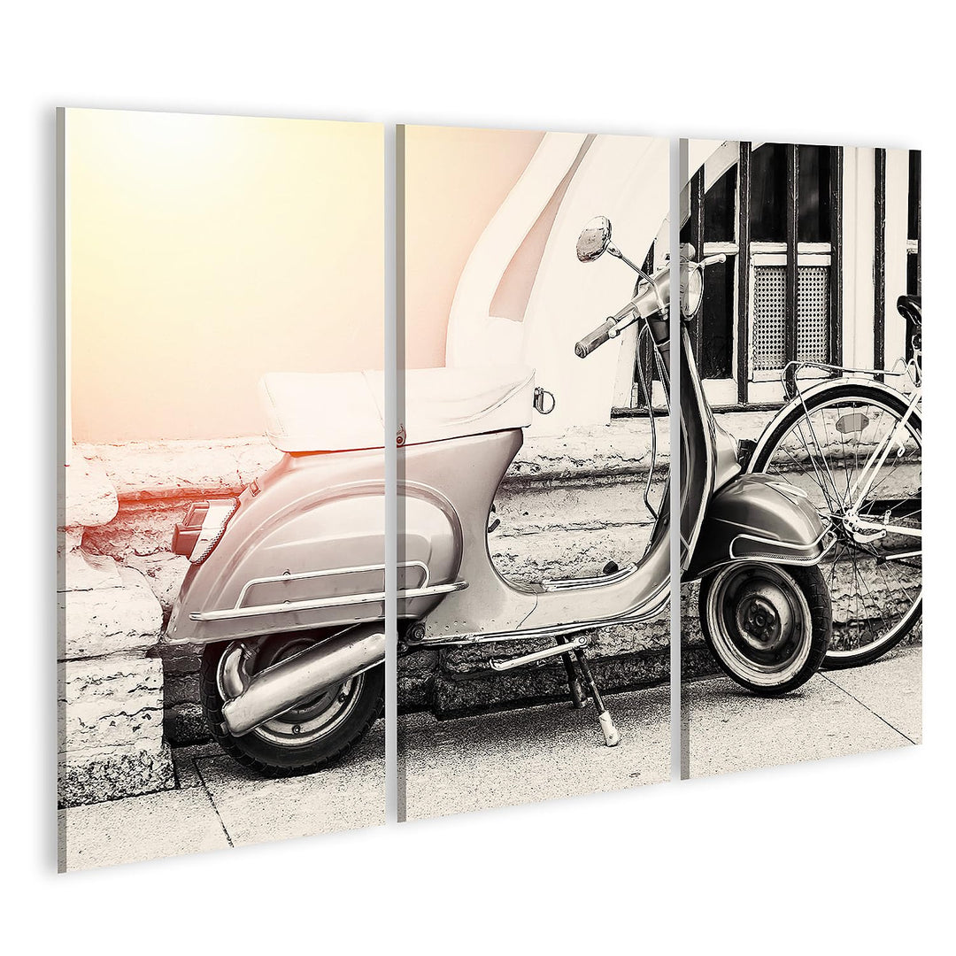 islandburner Bild auf Leinwand Vintage Vespa Roller Gs 150 Bilder Wandbilder Poster, Leinwand 130x80