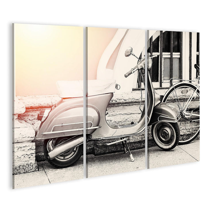 islandburner Bild auf Leinwand Vintage Vespa Roller Gs 150 Bilder Wandbilder Poster, Leinwand 130x80