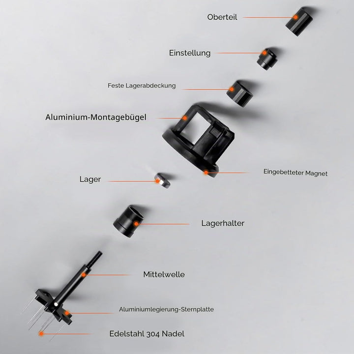 WDT Tool, Rührer-Verteilungswerkzeug, Verstellbare Nadelhöhe, Aluminiumlegierung, Edelstahl, Kaffeev