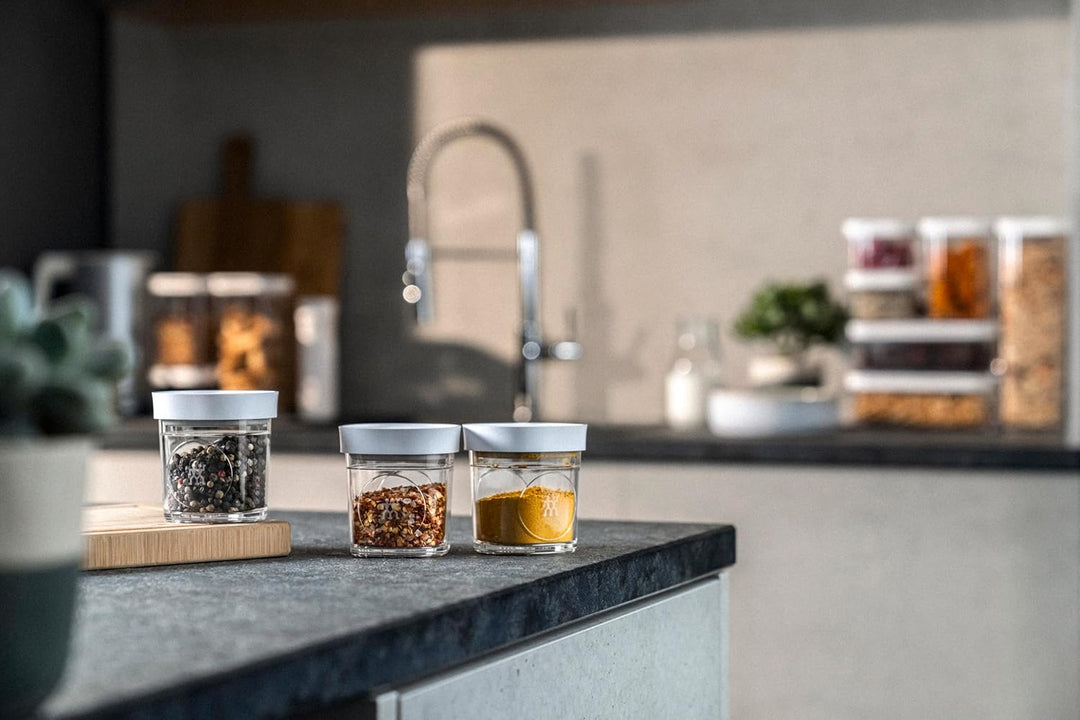 ZWILLING FRESH & SAVE CUBE Gewürzdosen 3-tlg., Grösse XS, Modulare & Stapelbare Vorratsdose, Luftdic