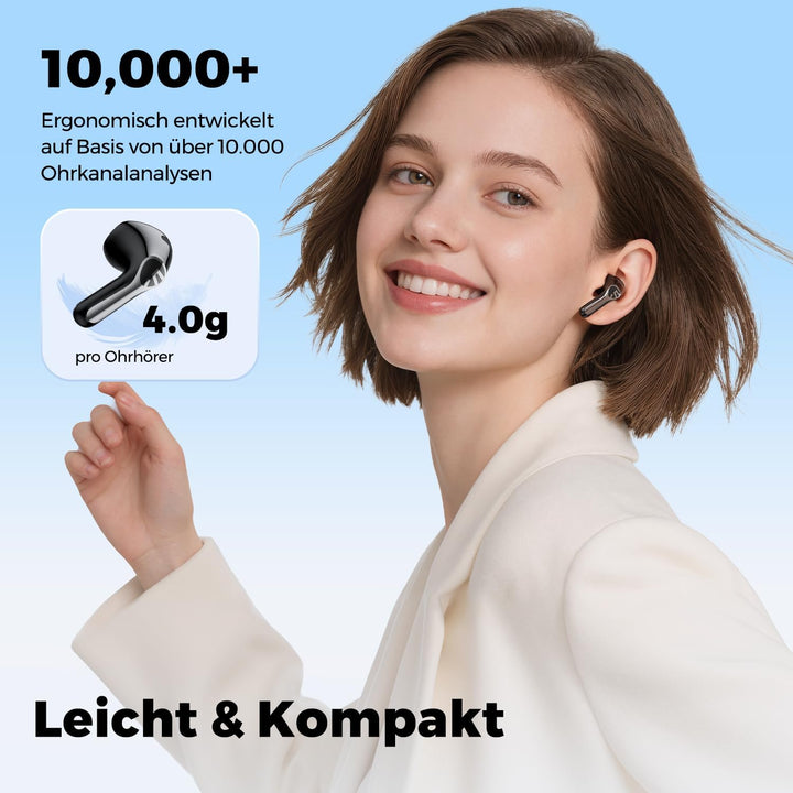 SoundPEATS Air6 HS BT 6.0 kabellose Kopfhörer, Semi-In-Ear-Kopfhörer für leichtes und angenehmes Tra