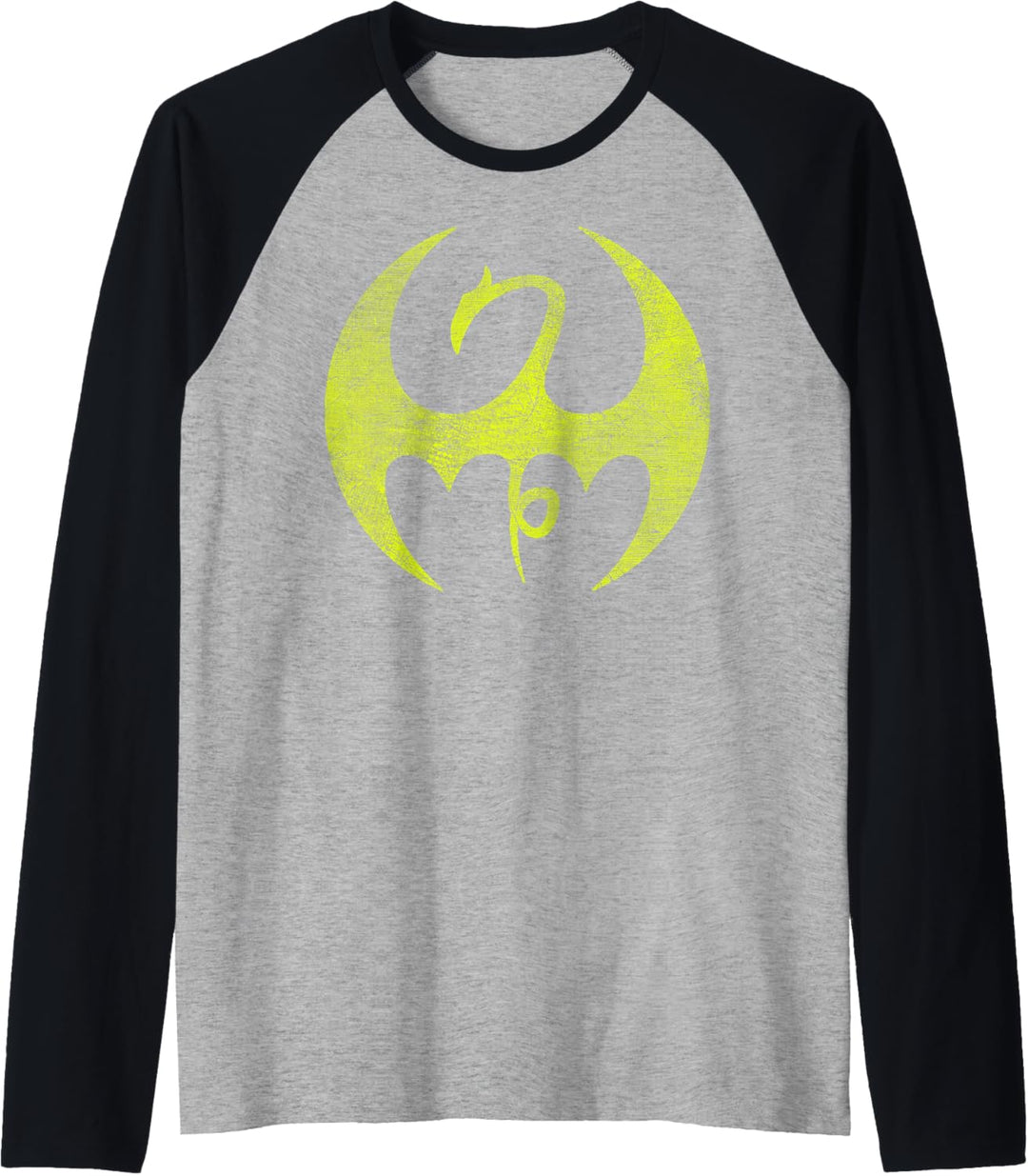 Marvel Iron Fist Distressed Dragon Logo Raglan