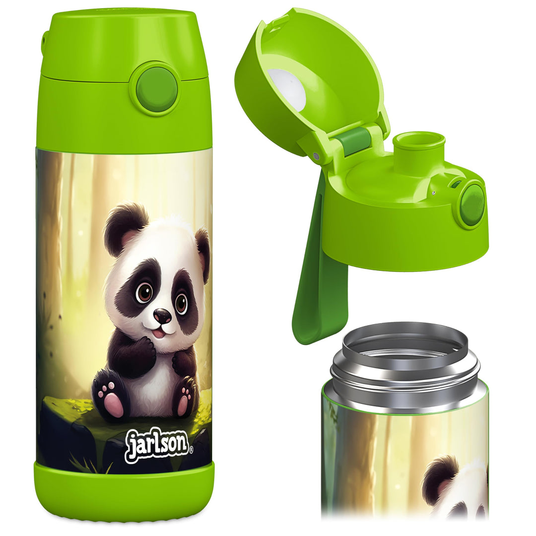 Jarlson® Trinkflasche Kinder Edelstahl MALI [THERMOSFLASCHE] - Kindertrinkflasche Auslaufsicher - Th