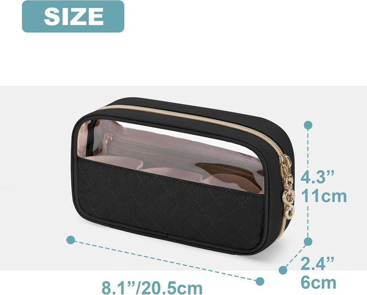 Yarwo Nagellack Organizer Tasche für 12 Flaschen, Kleine Nagellack Aufbewahrung mit Sichtfenster, Tr