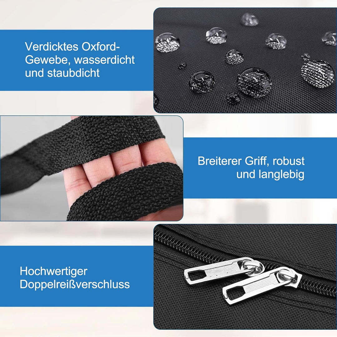 4 Stück 180L Grosse Aufbewahrungstasche - Oxford Heavy-Duty Umzugstaschen mit Reissverschlüssen Hand