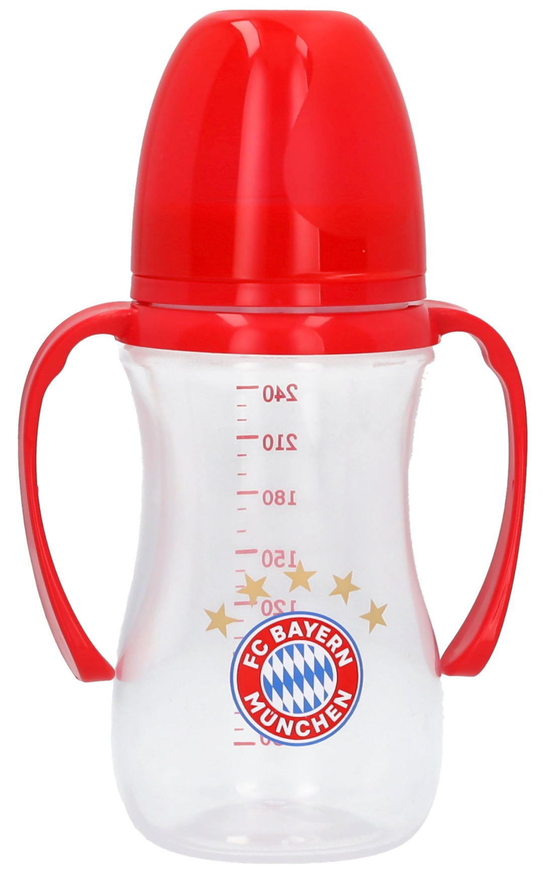 FC Bayern München Baby Trinkflasche Logo mit Haltegriff | Babytrinkflasche | Nuckelflasche | Flasche