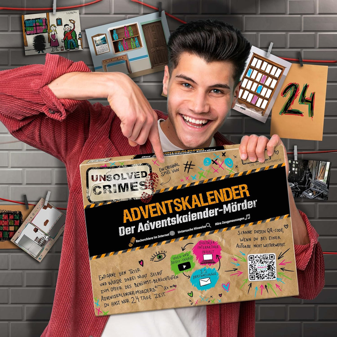 PASMO Unsolved Crime Adventskalender - Escape Game Spielzeug Adventskalender Jungen mit 24 Rätsel, d