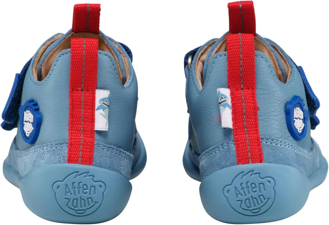 Affenzahn Barfussschuh Leder Buddy mit Klettverschluss, weich, rutschfest, für Jungen und Mädchen in