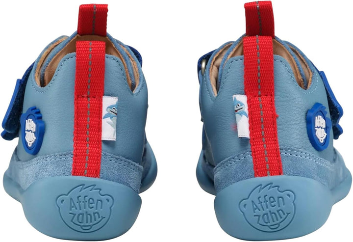 Affenzahn Barfussschuh Leder Buddy mit Klettverschluss, weich, rutschfest, für Jungen und Mädchen in