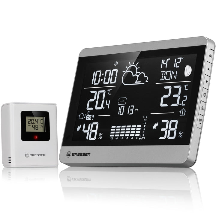 Bresser Funk-Wetterstation ClimateTemp NDH-NEO mit Aussensensor, Temperatur- und Luftfeuchtigkeitsan