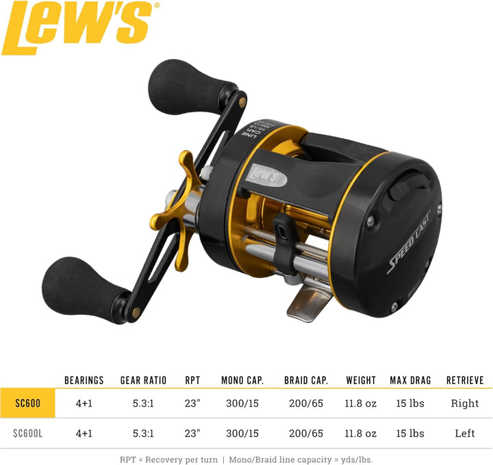 Lew's Speed Cast Baitcast-Rolle 160/20 - 27", 160/20 - 27"