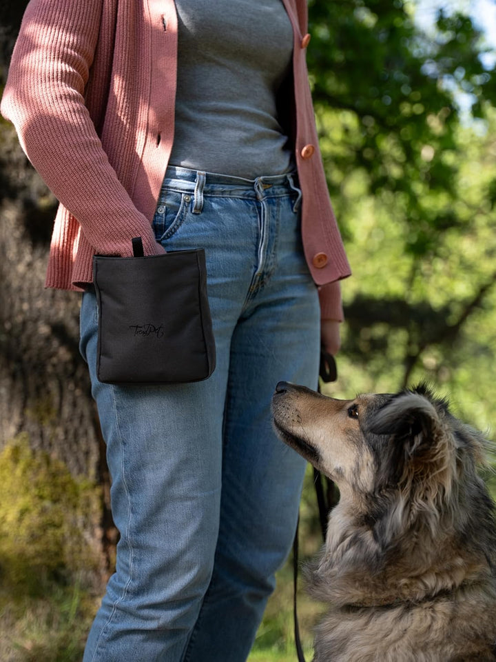TrendPet Snaxx Leckerchenbeutel, Leckerlibeutel, Leckerlitasche für Hunde, in 3 Farben (Grau), Grau