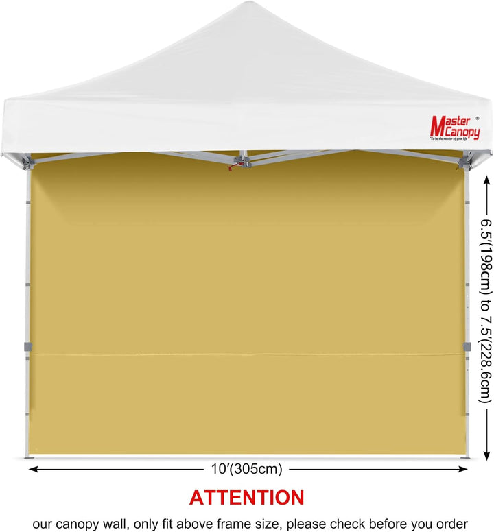 MasterCanopy Seitenwand/Seitenteil für Pop-up-Pavillon, Faltpavillon, Zelt, Canopy, 1 Stück 3x3M Bei