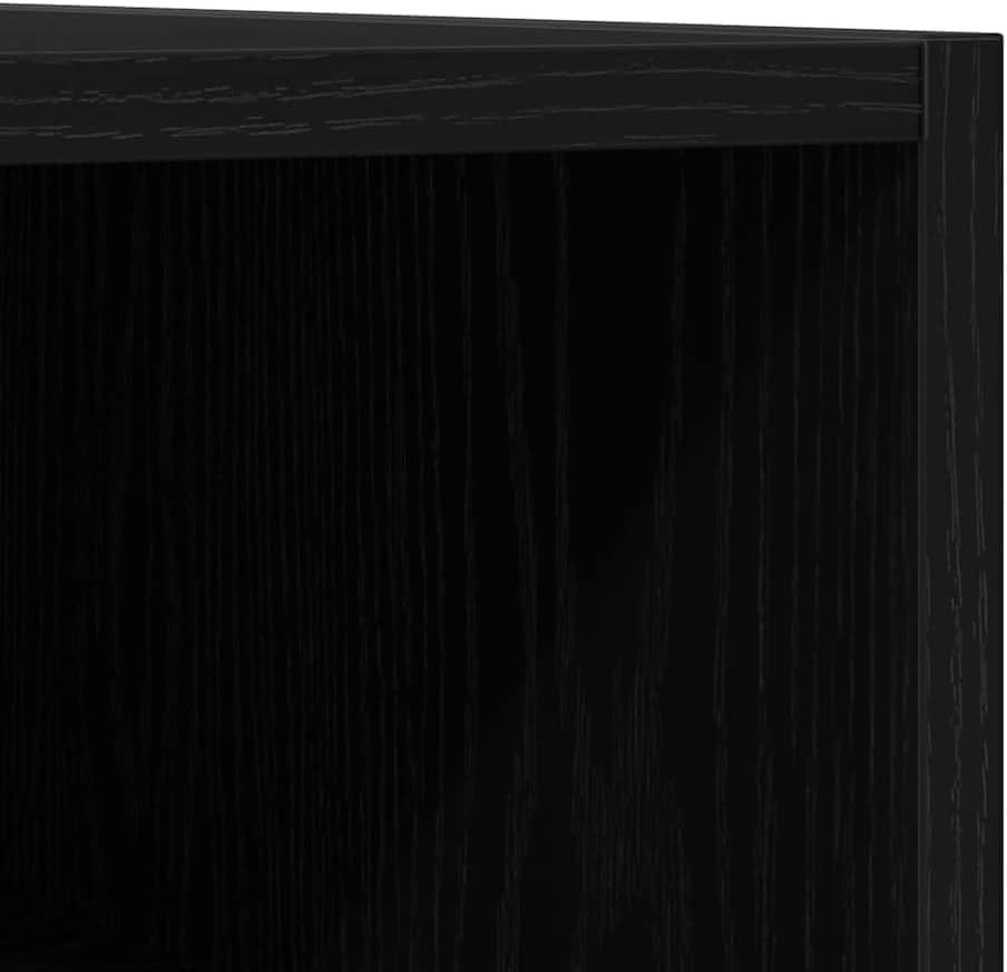 vidaXL Schallplattenschrank Schwarz Eichen-Optik 100 x 38 x 48 cm, Moderner rechteckiger Stauraum, v