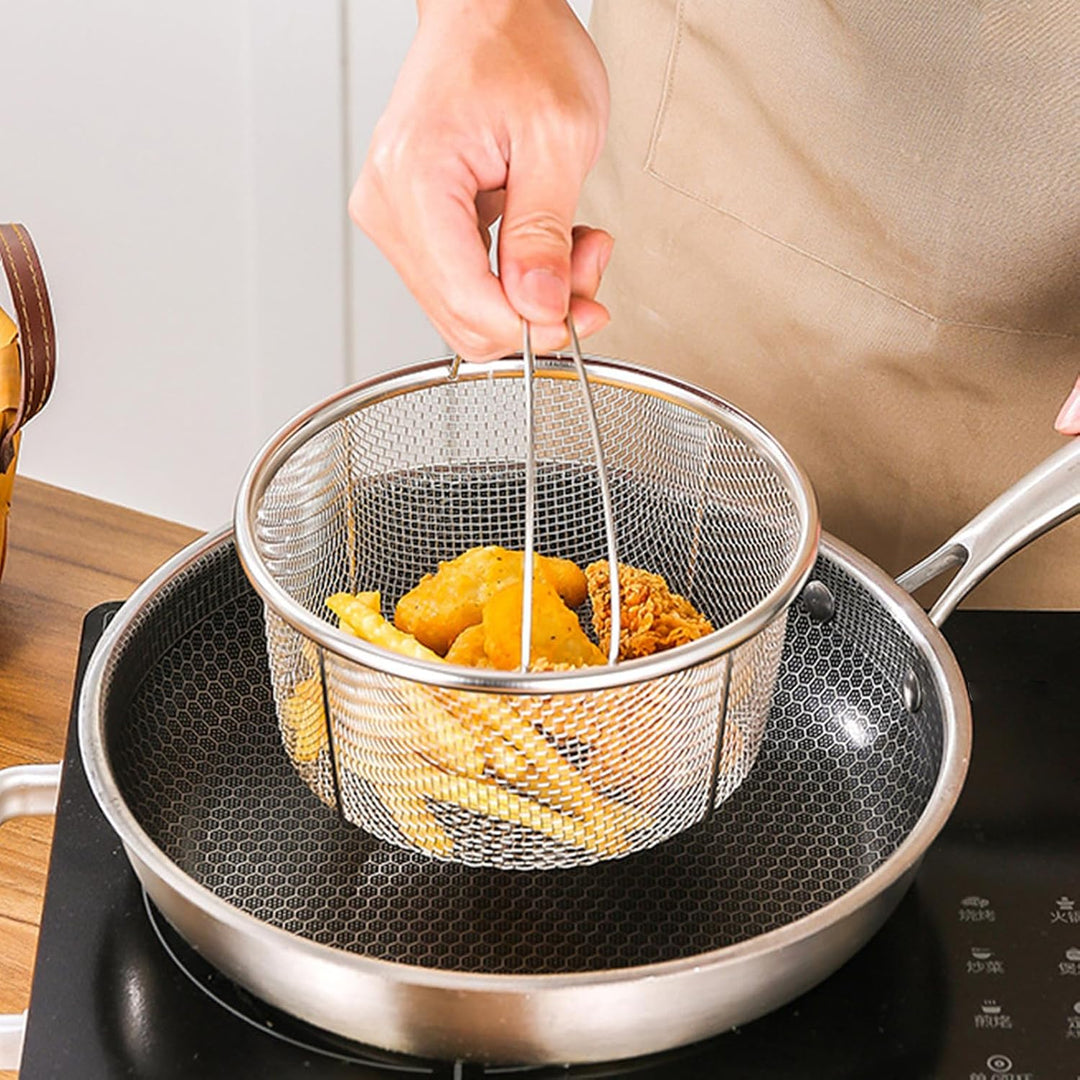 Yosoo Health Gear Dampfkorb aus Edelstahl mit Hitzebeständigen Griffen, Küchensieb zum Kochen, Leben
