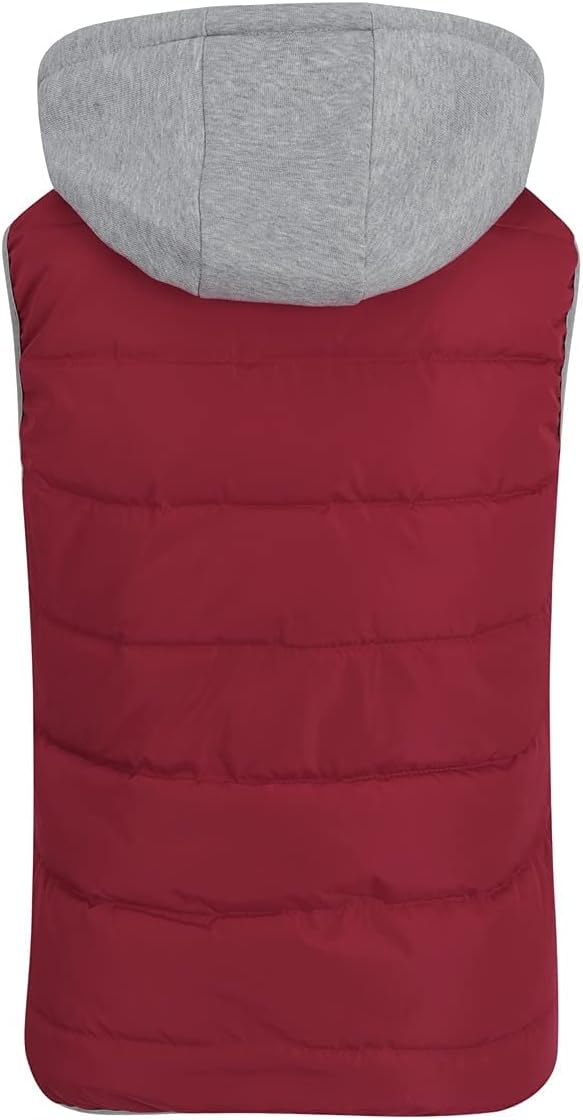 YOUTHUP West Damen Steppweste mit Kapuze Leicht Winterweste Freizeit Outdoor Ärmellos Jacke Gilet Bo