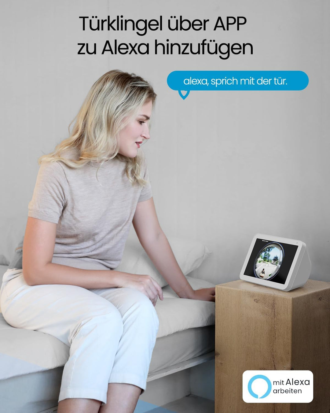 ieGeek Video Türklingel mit Kamera 180° Fisheye, 2K 3MP WLAN-Videotürklingel, AI Bewegungserkennung,