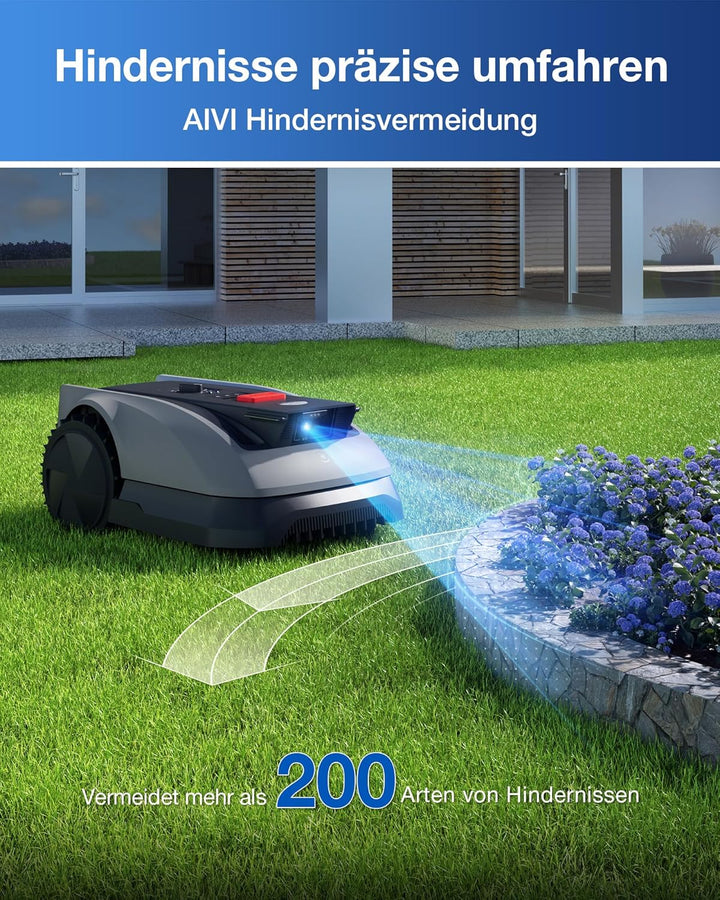 ECOVACS Goat O600 RTK Care Kit Mähroboter Ohne Begrenzungskabel, 600 m², RTK+Vision-Navigation, Rase