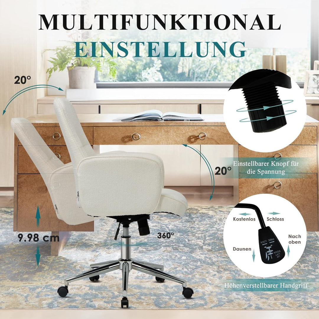 COLAMY High Back Shell-förmigen Bürostuhl, Moderne ergonomische Home Computer Schreibtischstuhl mit