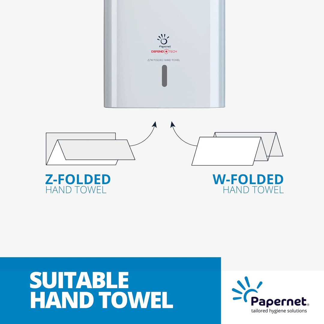 Papernet Defend Tech 416148 Papierhandtuchspender, antibakteriell, kompatibel mit Z/W-Falzhandtücher