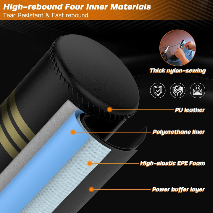 Dripex 165cm Freistehender Boxsack Standboxsäcke, MMA Boxpartner Boxing Trainer Heavy Duty Punchings