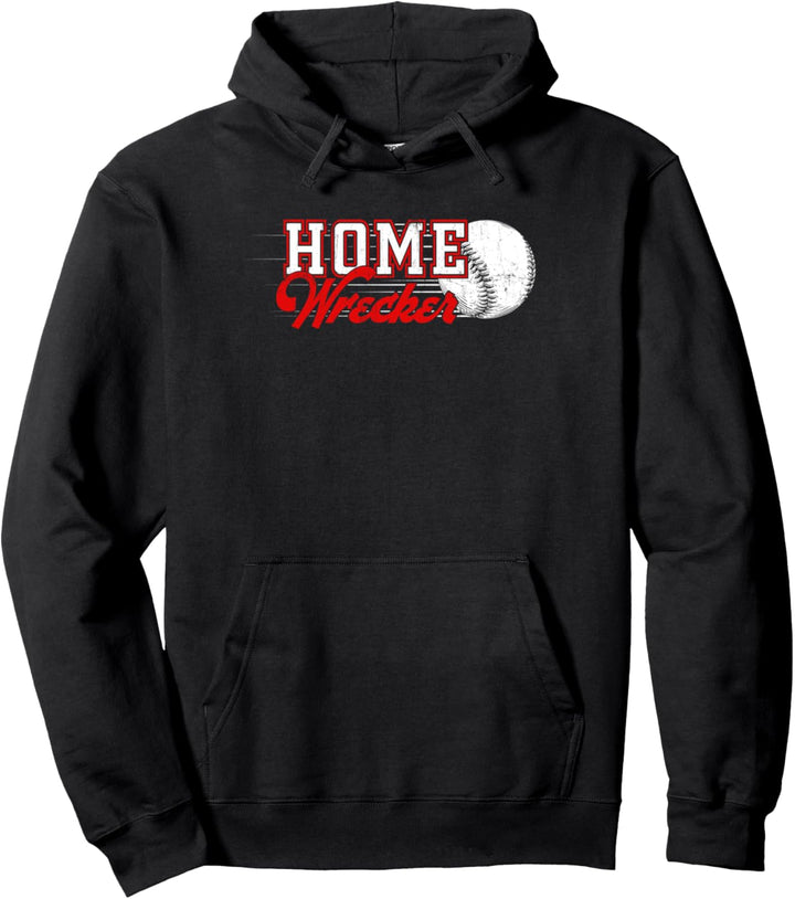 Mom Baseball Home Run Home Wrecker Run Pun Catcher Krug Pullover Hoodie