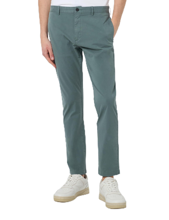 HUGO Herren David222D Slim-Fit Chino aus elastischer Baumwoll-Gabardine 28W / 32L Dark Green307, 28W