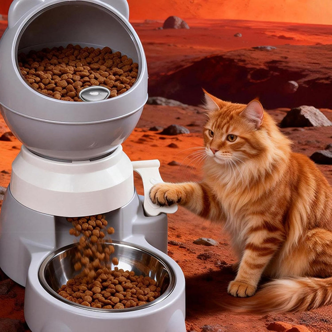 Automatischer Tierfutterspender, Katzenfutterspender, Hundetränke, Stabile Fütterungsfunktion, Hohe