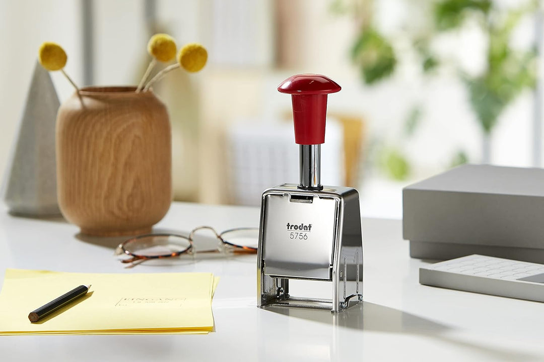 Trodat 86624 Ziffernstempel Metall fortlaufend automatisch selbstfärbend 8 x verstellbar 5,5 mm Stel