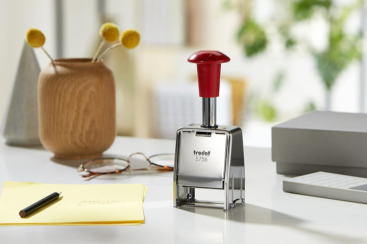 Trodat 86624 Ziffernstempel Metall fortlaufend automatisch selbstfärbend 8 x verstellbar 5,5 mm Stel