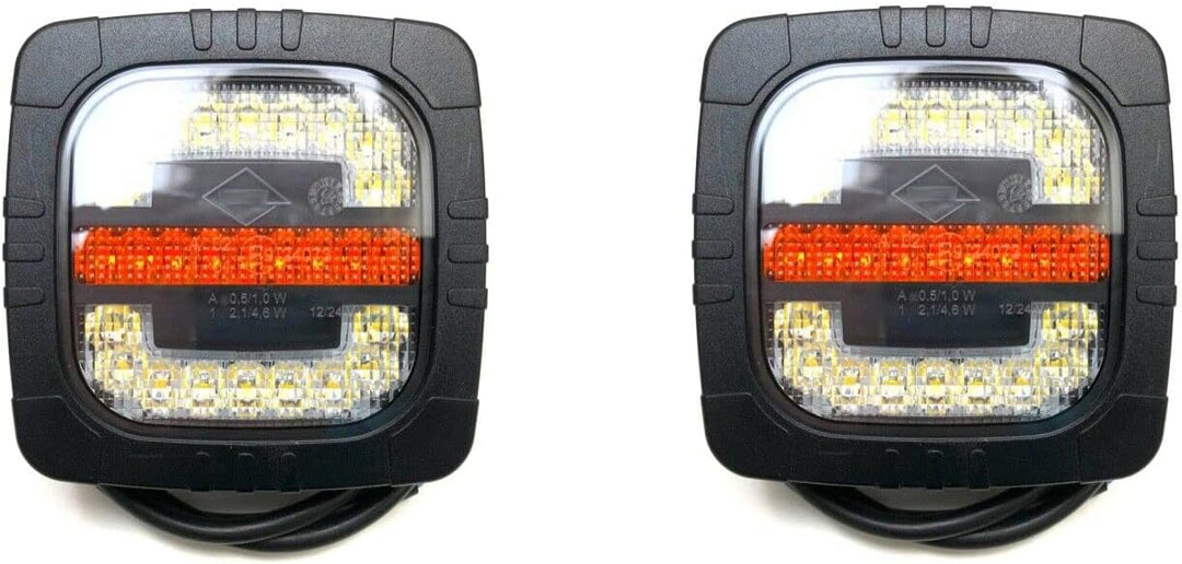 MelTruck® 2x LED Positionsleuchte mit Blinker E9 LKW Anhänger Traktor Schlepper Bagger NEU