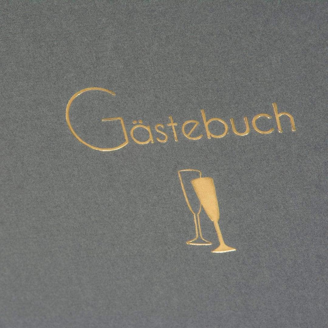 goldbuch Gästebuch Cheers, Fotogästebuch mit 176 weisse Seiten und Lesezeichen, Einband aus Struktur