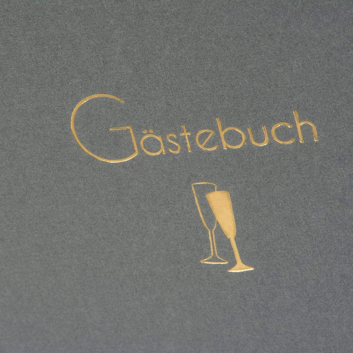 goldbuch Gästebuch Cheers, Fotogästebuch mit 176 weisse Seiten und Lesezeichen, Einband aus Struktur