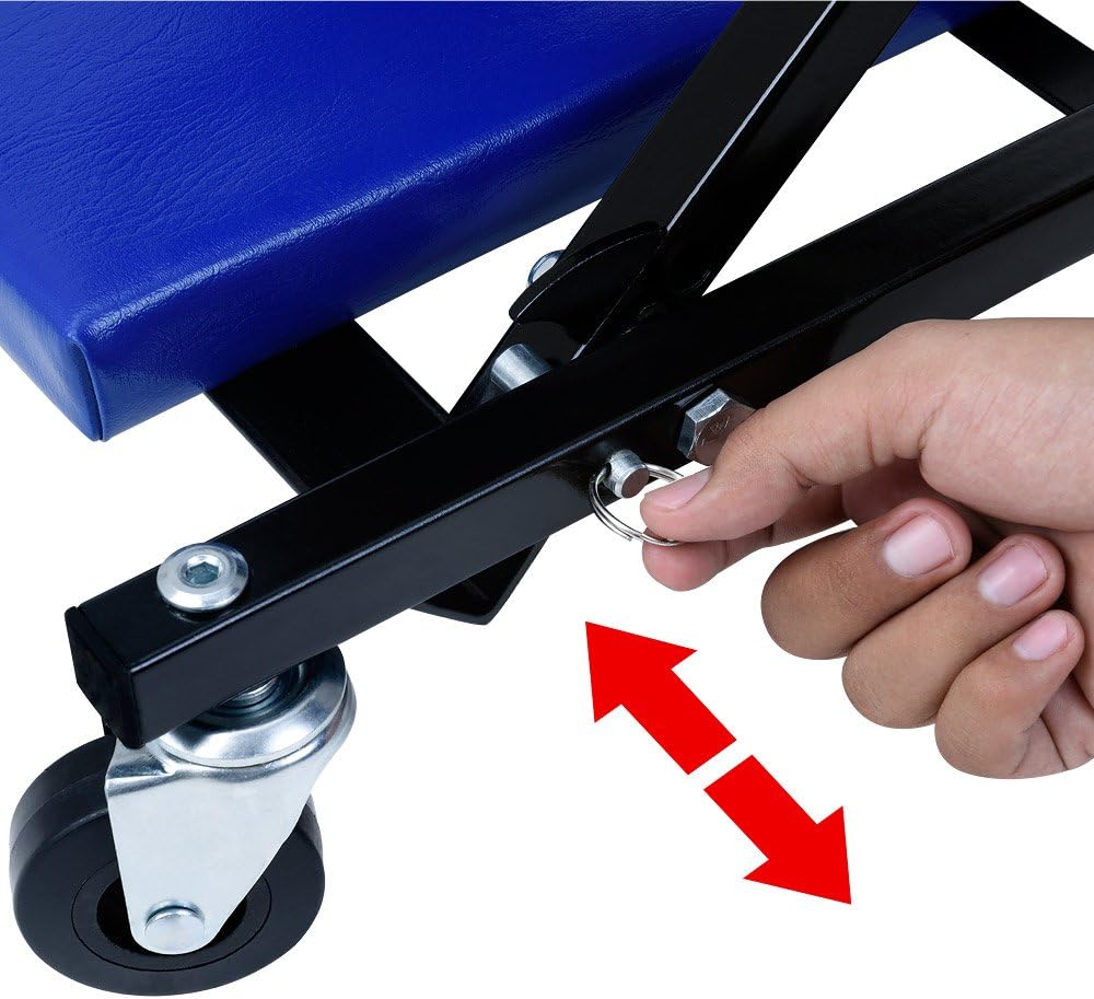 Deuba 2in1 KFZ Rollbrett Werkstatthocker bis 150kg 6 leichtgängige 360° Lenkrollen Werkstattliege Mo