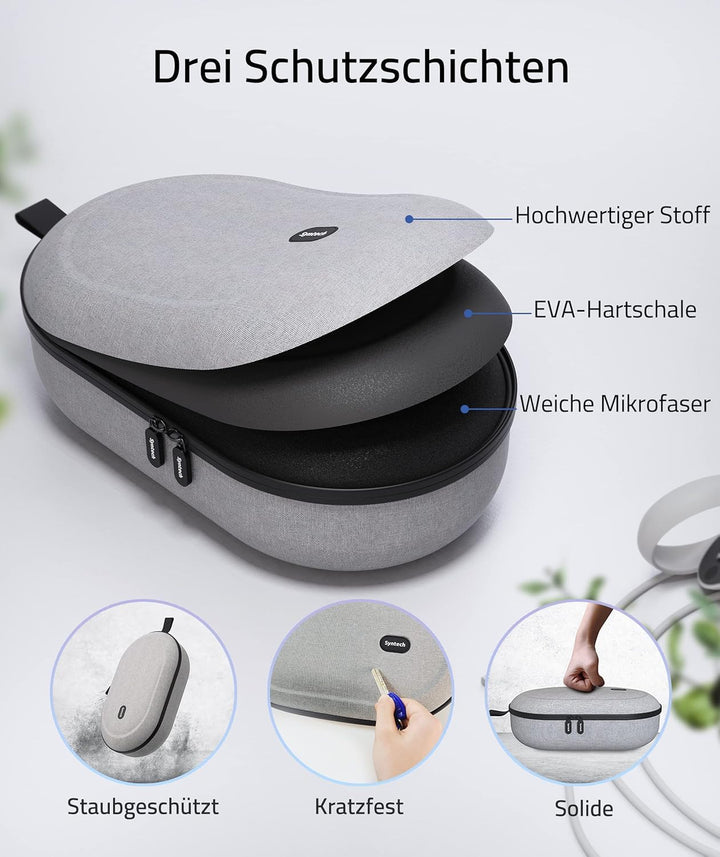 Syntech Tragetasche Kompatibel mit Meta/Oculus Quest 2 Zubehör/PICO 4 VR Headset mit Elite Strap, To
