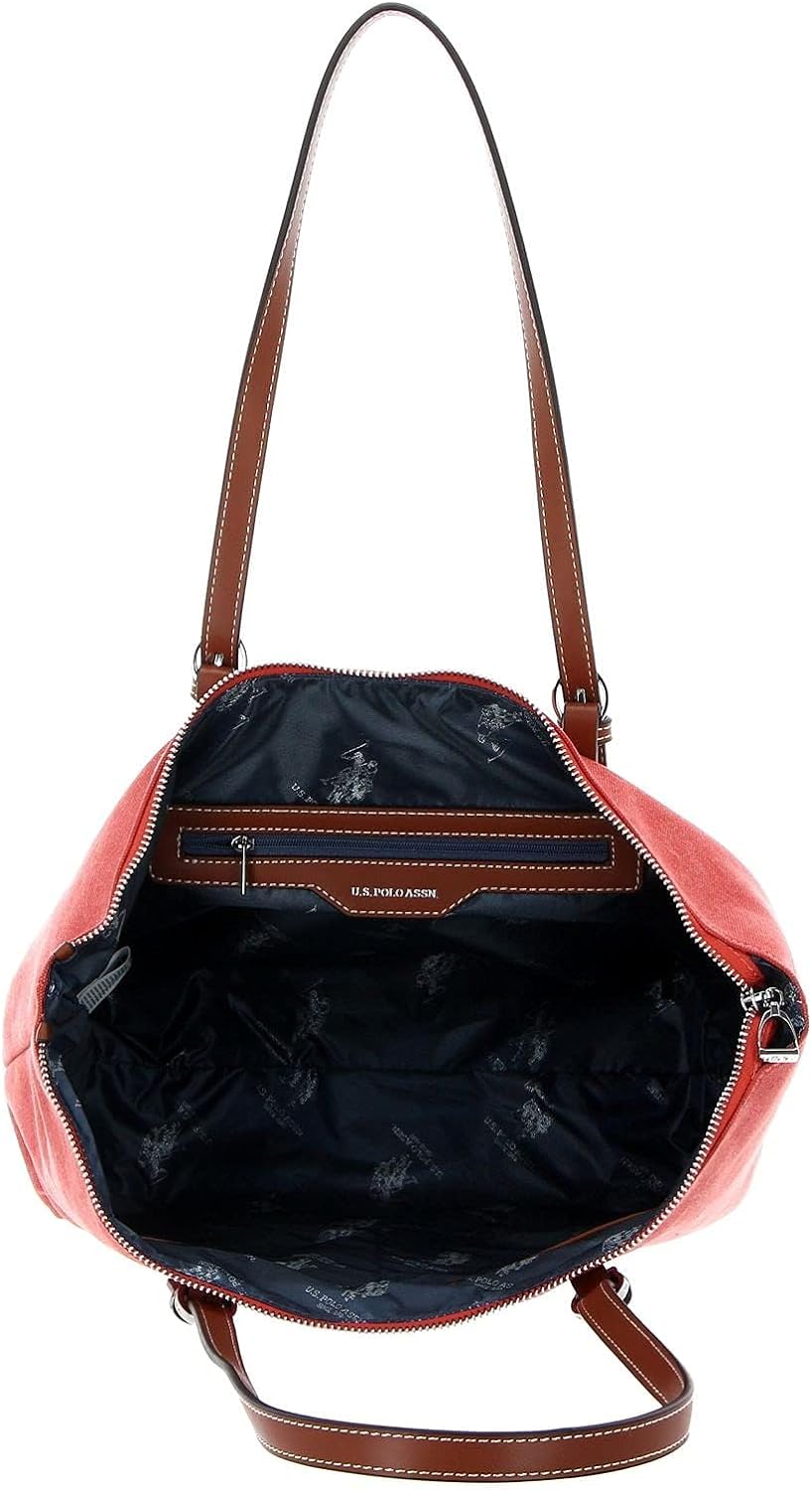 U.S. POLO ASSN. Springfield Canvas Shopping Bag M Peach