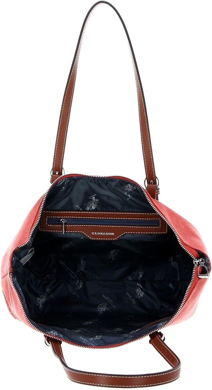 U.S. POLO ASSN. Springfield Canvas Shopping Bag M Peach