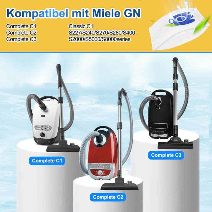 KEEPOW 12 Staubsaugerbeutel für Miele Complete C3 C2 C1 Staubsauger Classic C1 S8360 S8340 S2 S4 S5