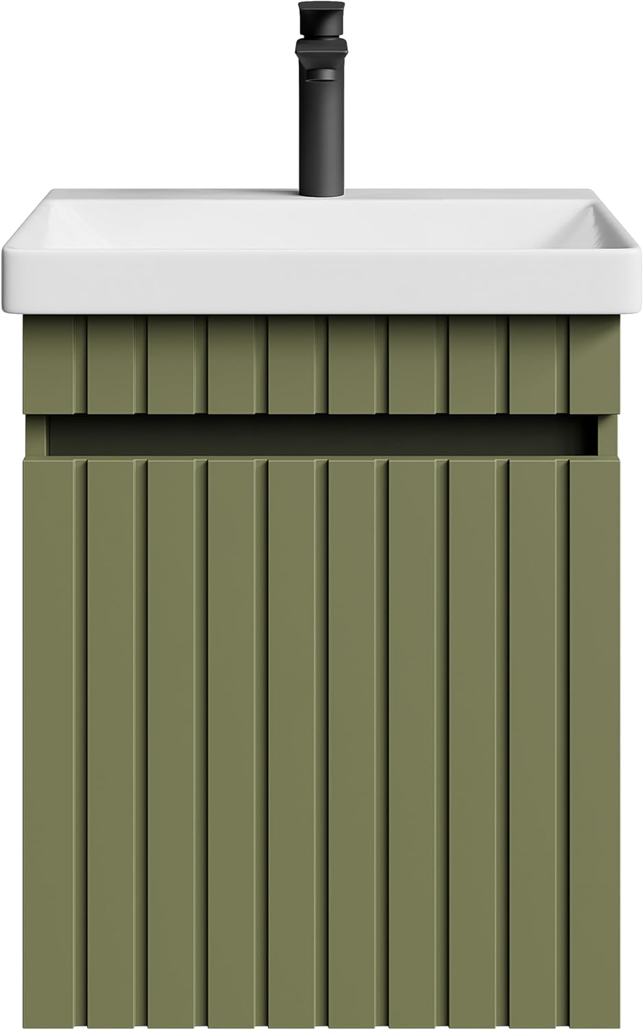 Planetmöbel Cosmia Badmöbel Set Waschtisch mit Unterschrank 50 x 60 x 35 cm Mint Grün, Armatur Badez
