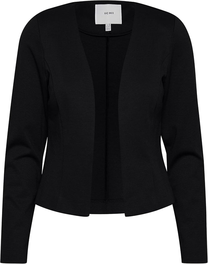 ICHI IHKATE Short BL Damen Blazer Kurzblazer Jacke Kurzblazer mit Stretch, 194008_black