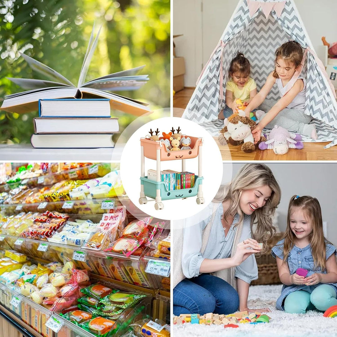 Kinderspielzeugregal, Organisation und Aufbewahrung im Spielzimmer - Mehrstöckiges Kinderregal mit R