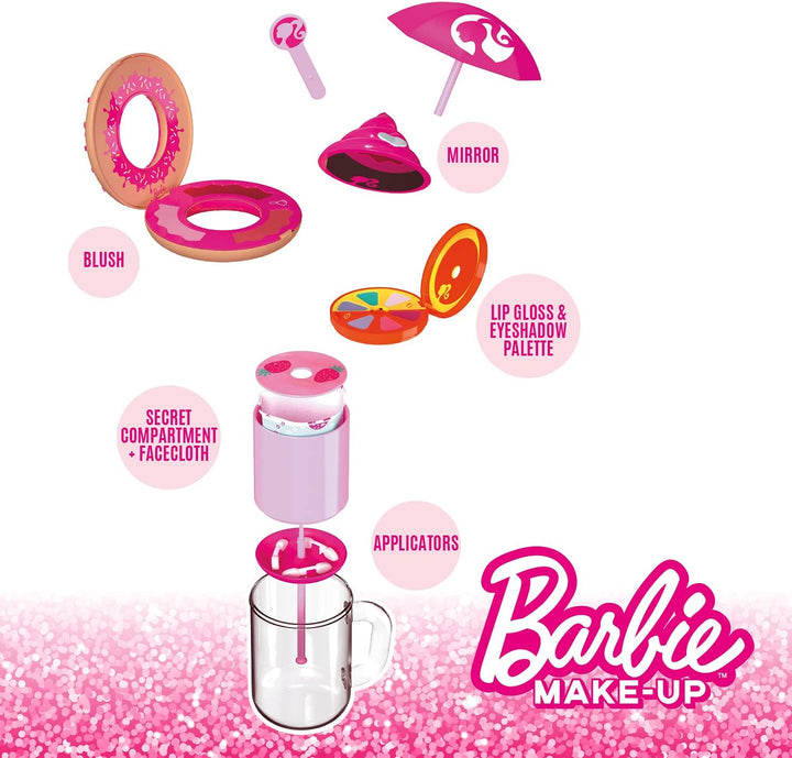Mondo 40004 Barbie Freakshake, Milchshake- und Strand-Set mit Kinderschminke, enthält Lipgloss, Blus