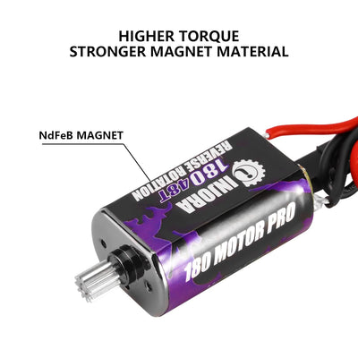 INJORA 180 Pro 48T Motor und Getriebe Getriebemit Low Range Stahl Ausrüstung für 1/18 TRX4M Upgrade