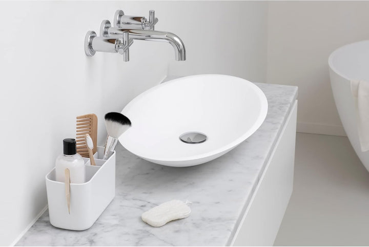Brabantia Renew Collection Badezimmer-Caddy, Kunststoff, Weiss, Einheitsgrösse White, White