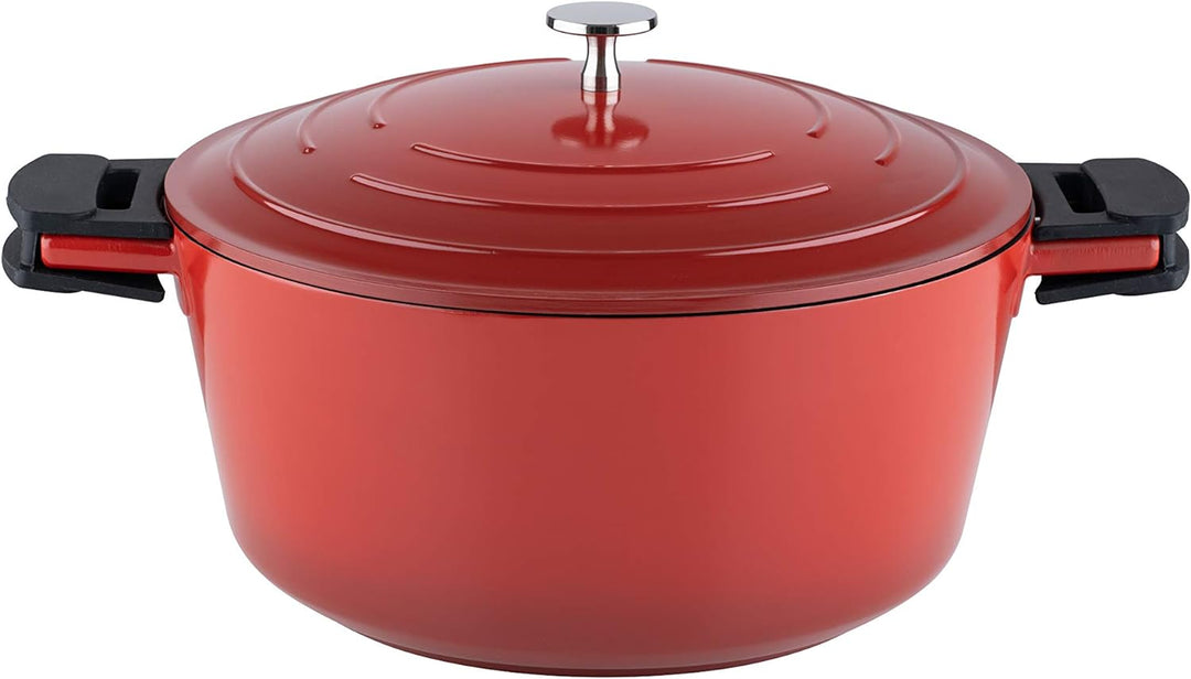 Kelomat, 3422-385, Schmortopf INDUKTION KERAMIKA RED, mit Deckel, Durchmesser 28cm, Inhalt 6,8 Liter