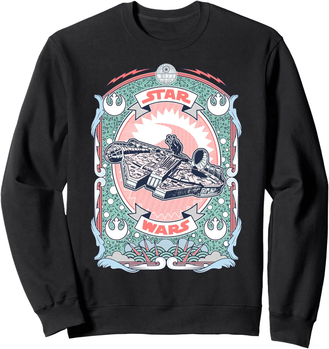 Star Wars Arcade Style Millennium Falcon Poster Sweatshirt