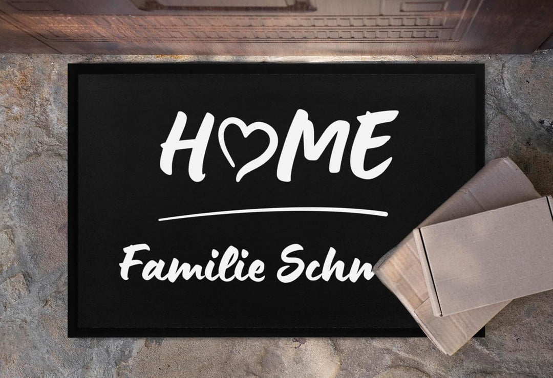 Fussmatte - Willkommen - Türmatte Fussabtreter Schmutzfangmatte zum Einzug Geburtastag Hochzeit WG G