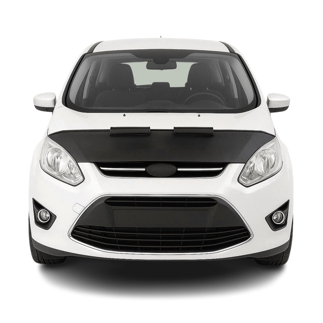 OMAC Haubenbra Steinschlagschutz Bonnet Bra kompatibel mit Ford C-Max 2015-2019 Schwarz Halb Schwarz
